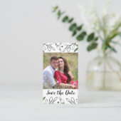 手書きの植物お洒落を保存 名刺 (スタンド正面)