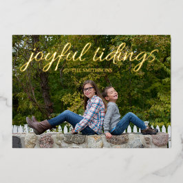 手書きの楽しいニュースの写真 箔シーズンカード