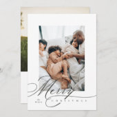 手書きの楽しいホリデーカード シーズンカード (正面/裏面)