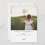 手書きの楽しいホリデーカード シーズンカード (裏面)