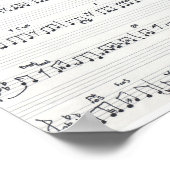 手書きの楽曲歌 ポスター (角)