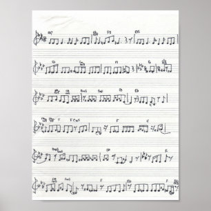 手書きの楽曲歌 ポスター