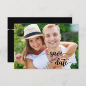 手書きの結婚式の日付カードの保存 セーブザデート (正面/裏面)