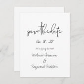 手書きの結婚式の日付カードの保存 セーブザデート (正面/裏面)