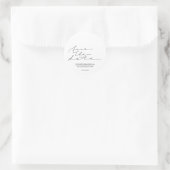 手書きの結婚式の日程お知らせ ラウンドシール (バッグ)