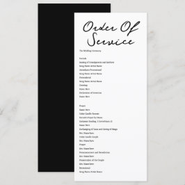 手書きの結婚式オーダーオブサービス カード