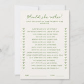 手書きの緑のゲームカードを選ぶのかな 招待状 (正面)