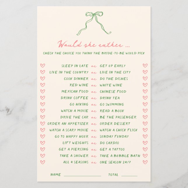 手書きの緑のピンクは彼女はむしろゲームだろう (正面)