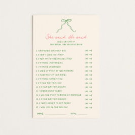 手書きの緑のピンク彼女は彼はゲームを言った