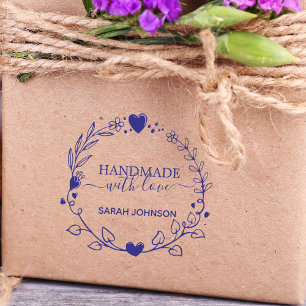 手書きの緑のリース独自の作成 セルフインキングスタンプ