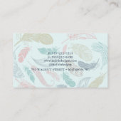 手書きの羽毛の色を選択紙 名刺 (裏面)