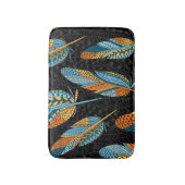 手書きの羽：カラフルの背景。 バスマット (正面縦)