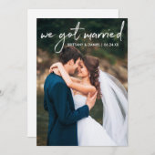 手書きの脚本写真We得カ結婚したード サンキューカード (正面/裏面)