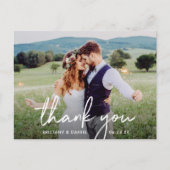 手書きの脚結婚本の感謝の写真 ポストカード (正面)