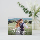 手書きの脚結婚本の感謝の写真 ポストカード (スタンド正面)