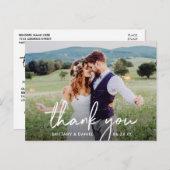 手書きの脚結婚本の感謝の写真 ポストカード (正面/裏面)