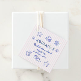 手書きの落書きシーシェルピンクバチェロレッテ フェイバータグ