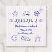 手書きの落書きシーシェルピンクバチェロレッテ フェイバータグ (裏面)