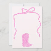 手書きの落書きブーツの泡立つブライダルシャワー 招待状 (裏面)