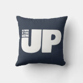 手書きの言葉フレーズをダウンは新しいアップ クッション (裏面)