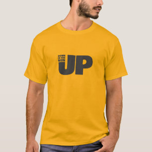 手書きの言葉フレーズをダウンは新しいアップ Tシャツ