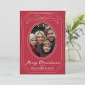 手書きの赤いクリスマスカード シーズンカード (スタンド正面)