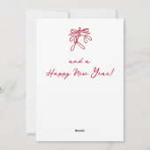 手書きの赤いクリスマスカード シーズンカード (裏面)