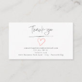 手書きの赤い愛のハート感謝していは、エンクロージャカード エンクロージャーカード (正面)