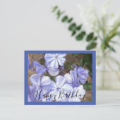 手書きの青い花 ポストカード (スタンド正面)