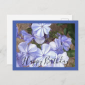 手書きの青い花 ポストカード (正面/裏面)