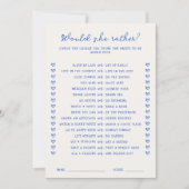 手書きの青は彼女はむしろゲームカード 招待状 (正面)