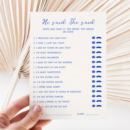 手書きの青は、彼女はカードを言った 招待状