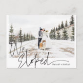 手書きの駆け落ち/結婚写真 案内ポストカード (正面)