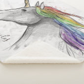 手書きの魔法の一角獣。ミラクルズ。 シェルパブランケット (3/4)