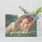 手書きの|の卒業のパーティの招待状 招待状 (スタンド正面)