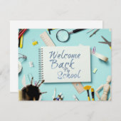 手書きの「ようこそ新学期」 (正面/裏面)