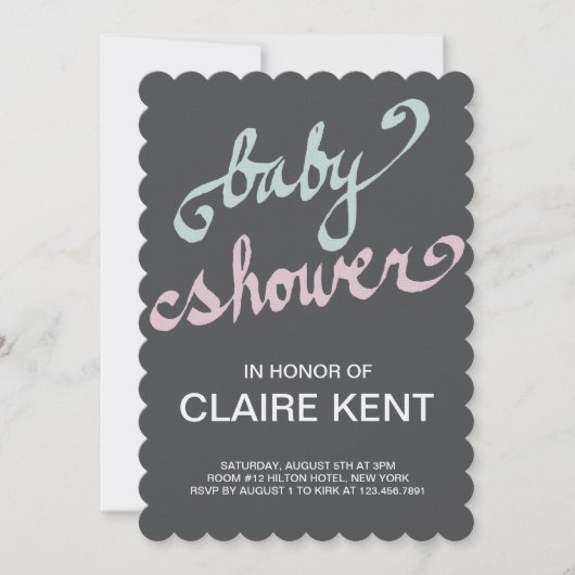 手書きの 招待状 (正面)