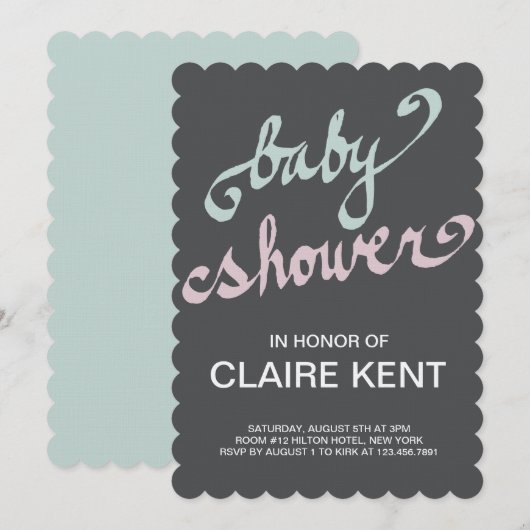 手書きの 招待状 (正面/裏面)