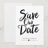 手書きの「Save The Date」発表 セーブザデート (正面/裏面)