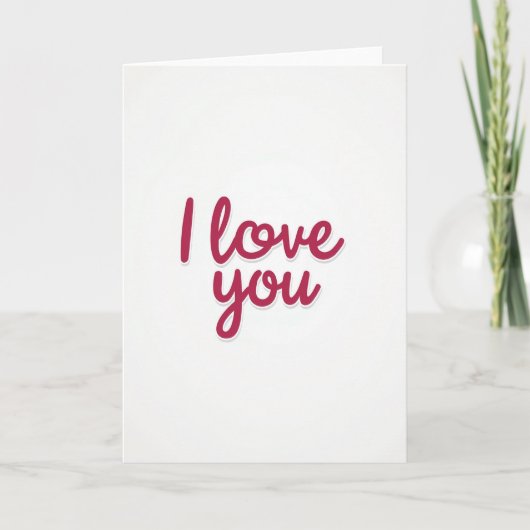 手書きのI Love Youカード カード (正面)