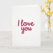 手書きのI Love Youカード カード (黄色い花)