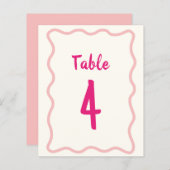 手書きはっきりしたの波状ブライダルシャワー表 (正面/裏面)