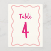 手書きはっきりしたの波状ブライダルシャワー表 (正面)