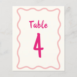 手書きはっきりしたの波状ブライダルシャワー表