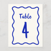 手書きはっきりしたの波状ブライダルシャワー表 (正面)