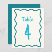 手書きはっきりしたの波状ブライダルシャワー表 (正面/裏面)