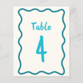 手書きはっきりしたの波状ブライダルシャワー表 (正面)