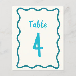 手書きはっきりしたの波状ブライダルシャワー表