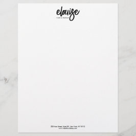 手書きはっきりしたブラシスクリプト レターヘッド