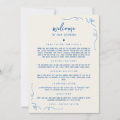 手書きアイコンの結婚ウェルカムタイムラインカード 招待状 (正面)